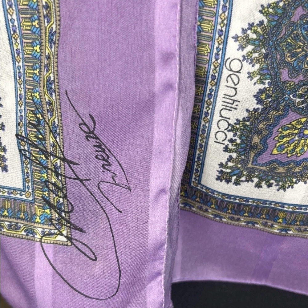 Authentic Vintage "Gentilucci" Silk Scarf/Shawl/Wrap Signed